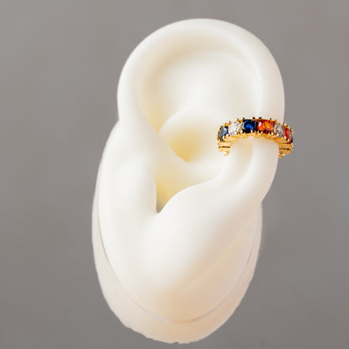 Colored Stone Ear Cuff