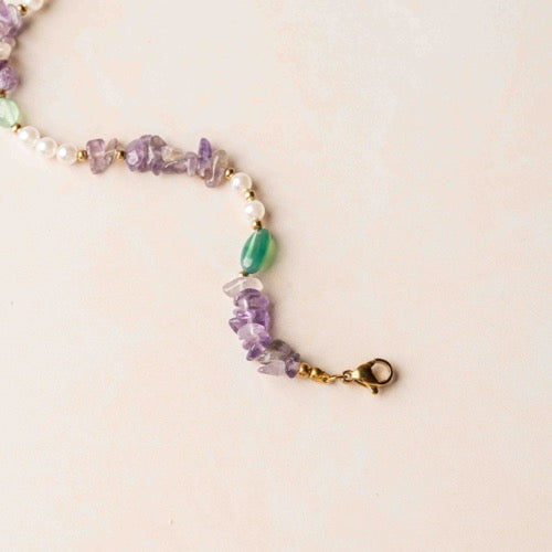 Amethyst & Pearl Bracelet