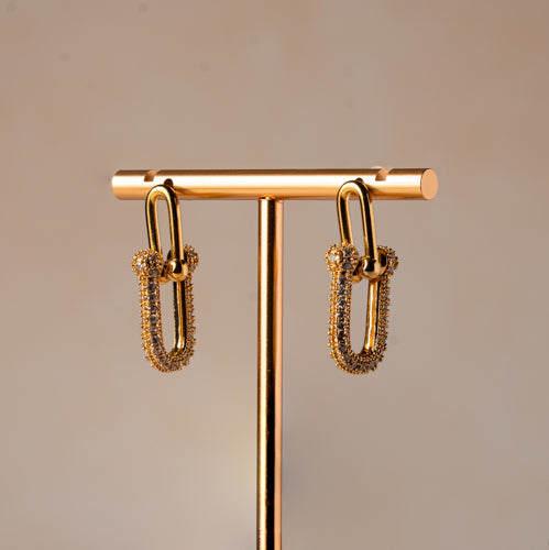 Spark Link Drop Earrings