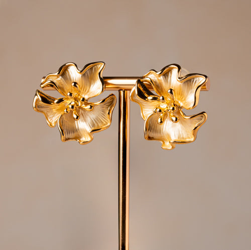 Sculpted Bloom Stud Earrings