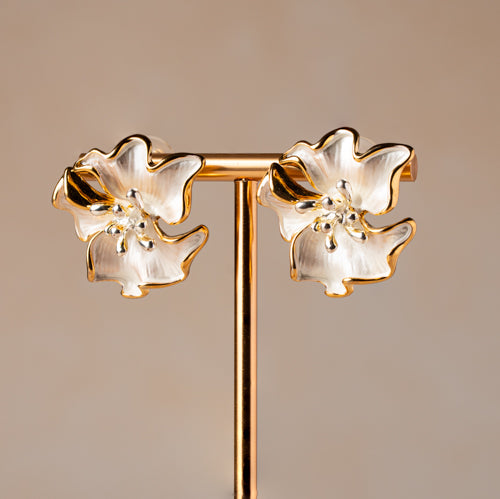 Sculpted Bloom Stud Earrings