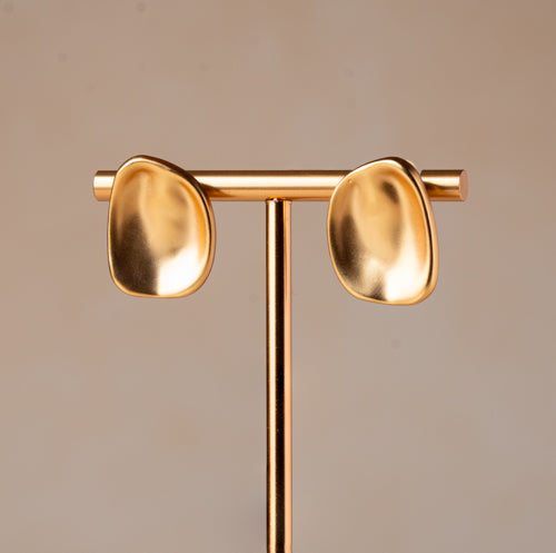 Molten Gold Stud Earrings