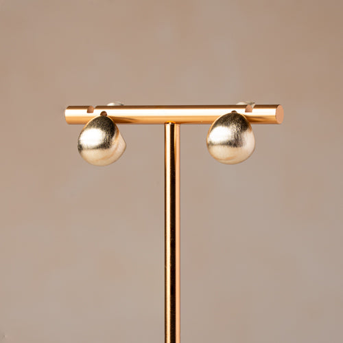 Brushed Dome Stud Earrings