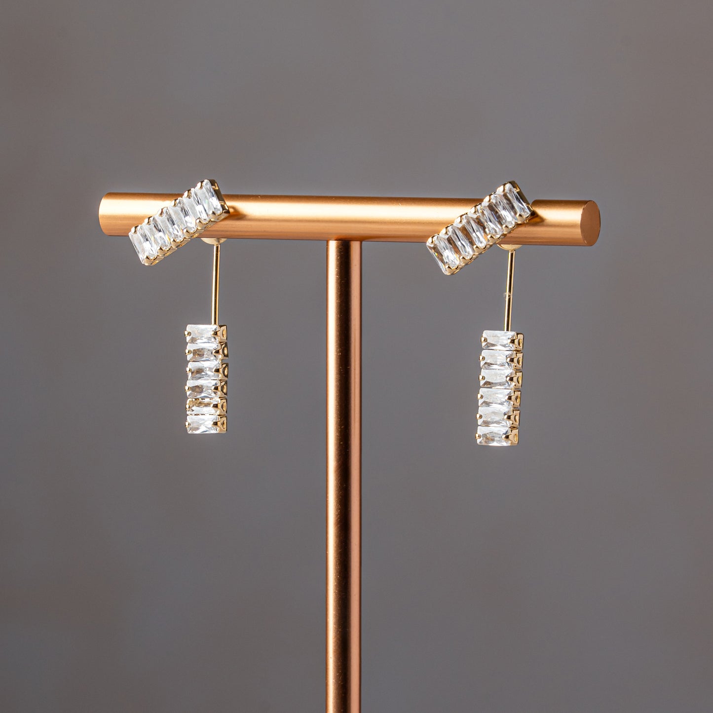 Golden Bar Drop Earrings