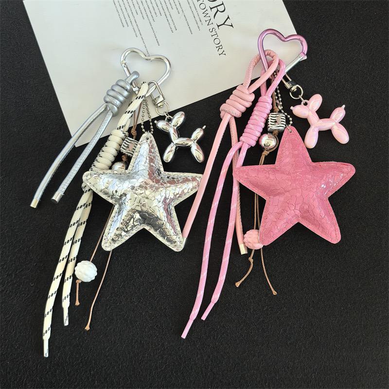 Pink Star Bag Charm