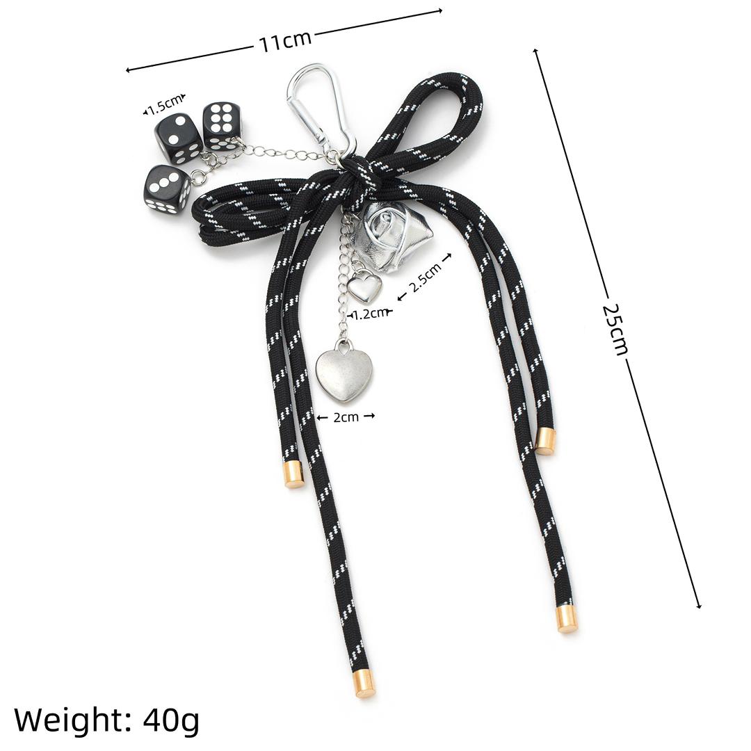 Black Dice Bag Charm