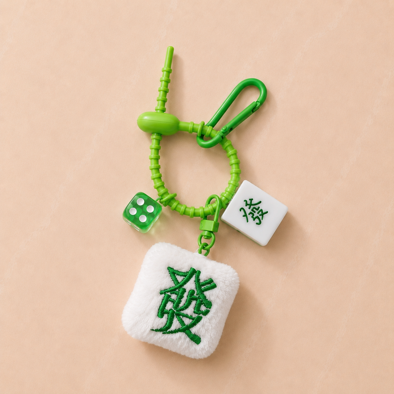 Green Mahjong Bag Charm
