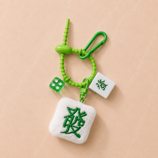 Green Mahjong Bag Charm