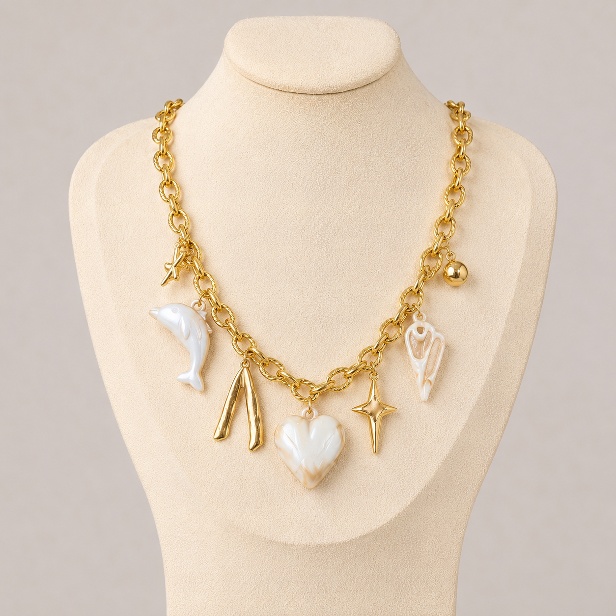 Ocean Charm Statement Necklace