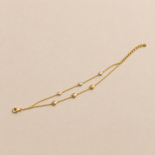Sweetheart Double Chain Bracelet