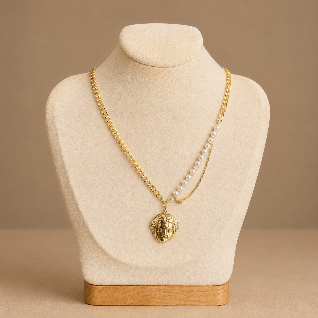 Mythic Muse Pearl Pendant Necklace