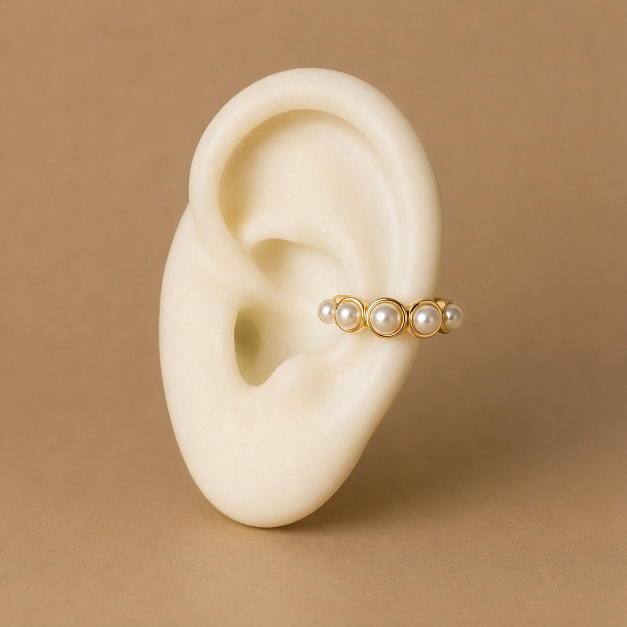 Gold Pearl Ear Cuff