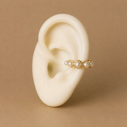 Gold Pearl Ear Cuff