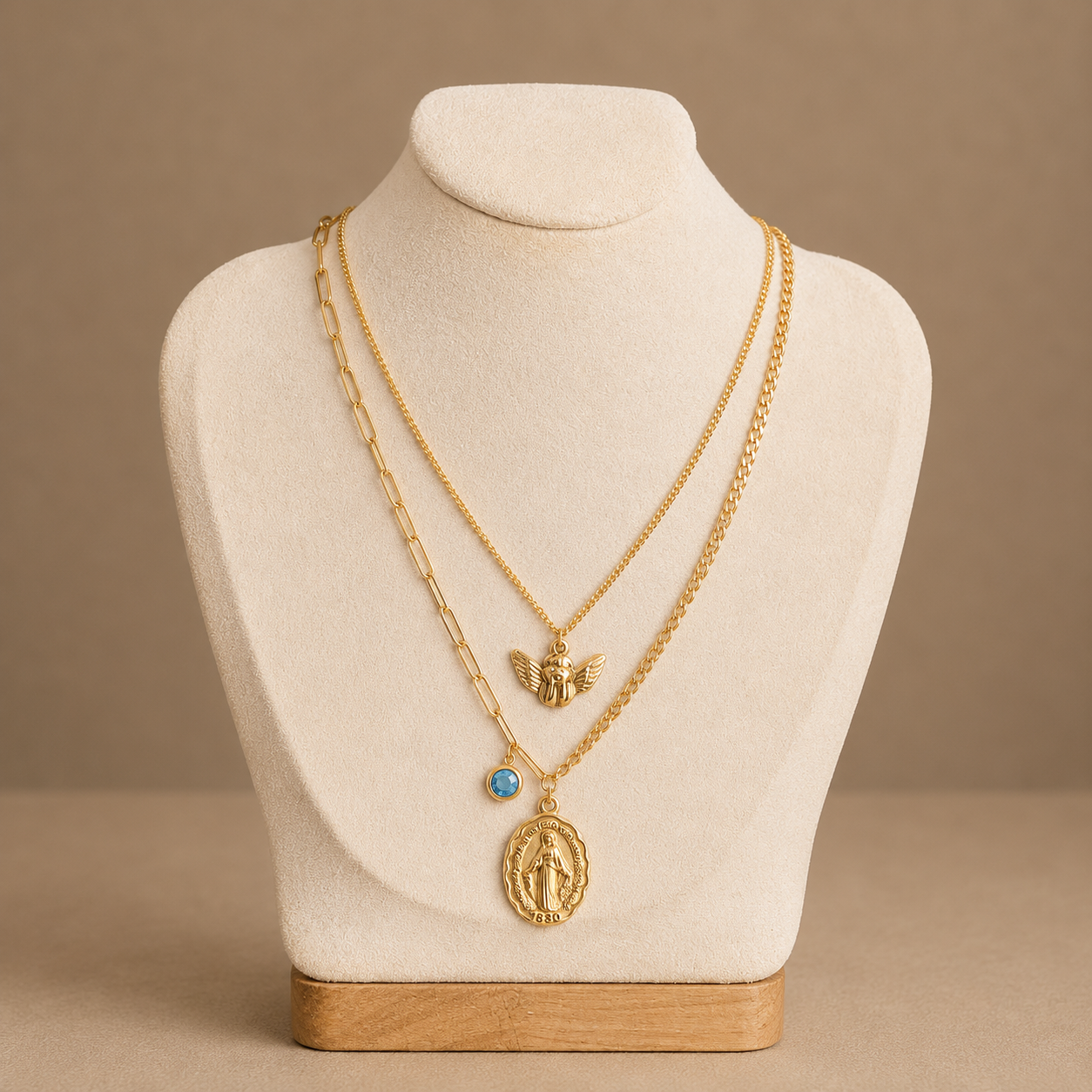 Sacred Scarab Layered Necklace