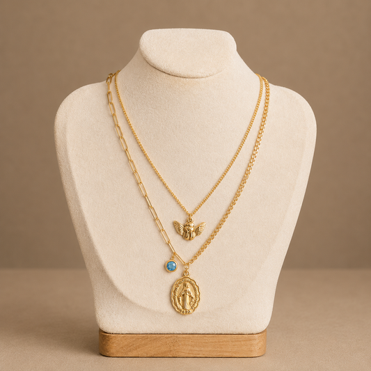 Sacred Scarab Layered Necklace