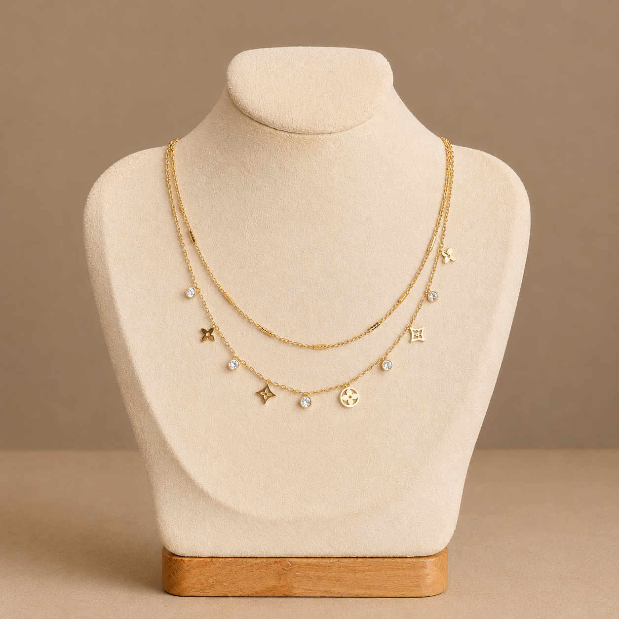 Celestial Bloom Layered Necklace