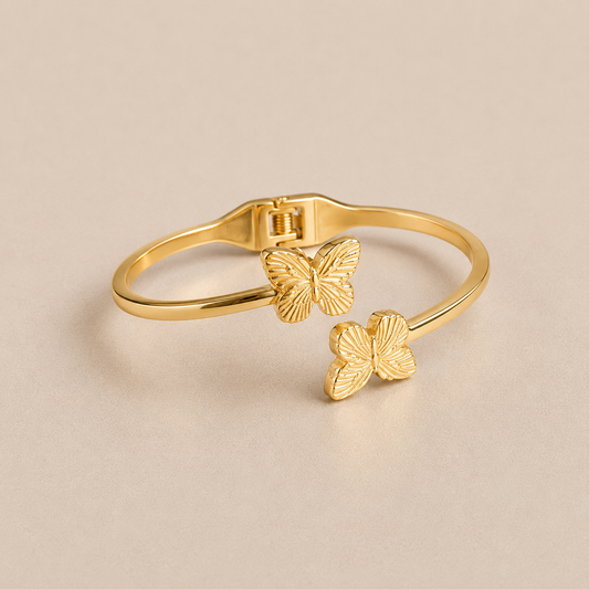 Flutter Bloom Cuff – Gold