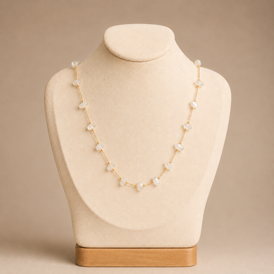 Moonstone Station Necklace