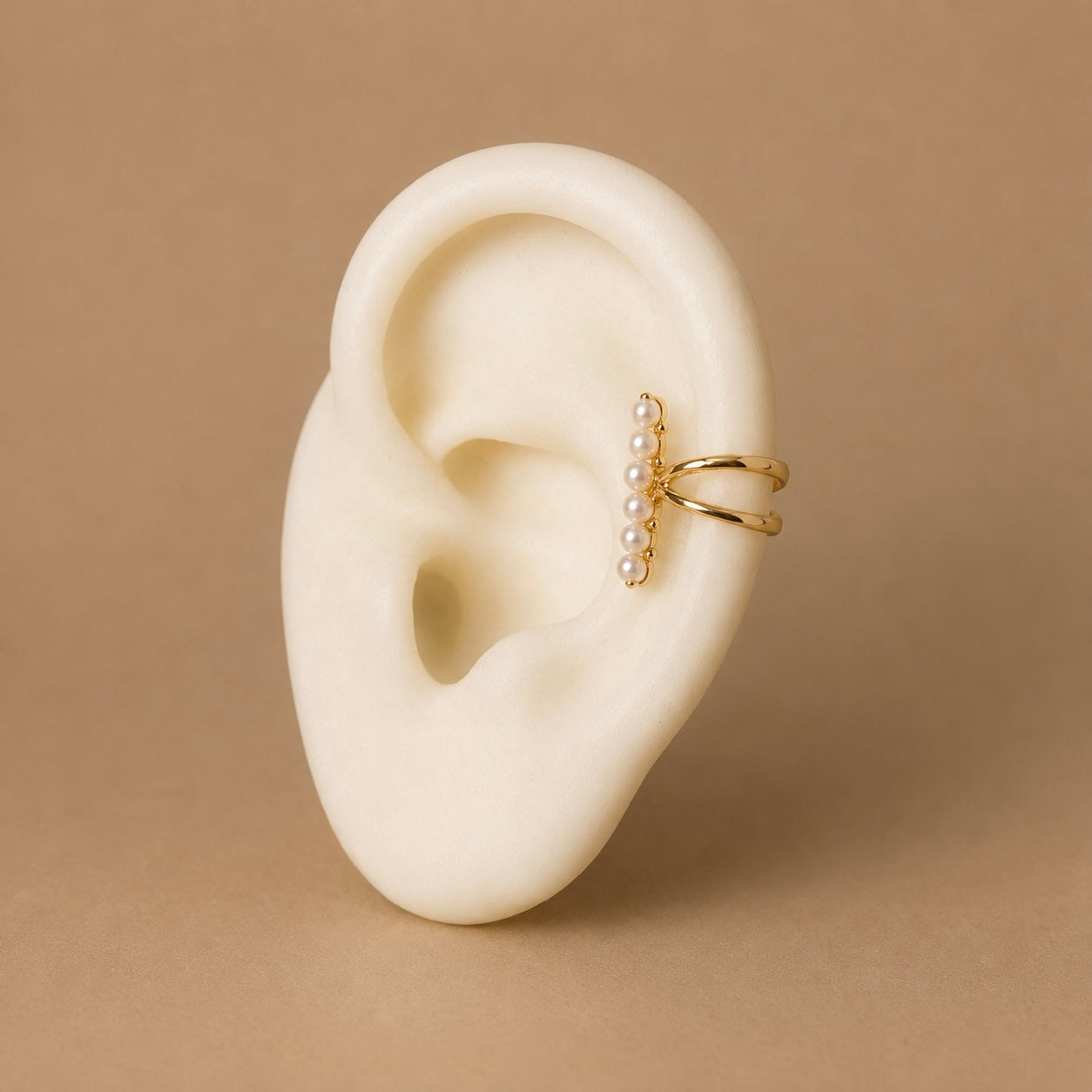 Pearl Double Band Ear Cuff