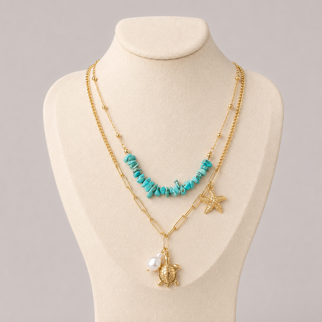 Coastal Starfish Charm Necklace