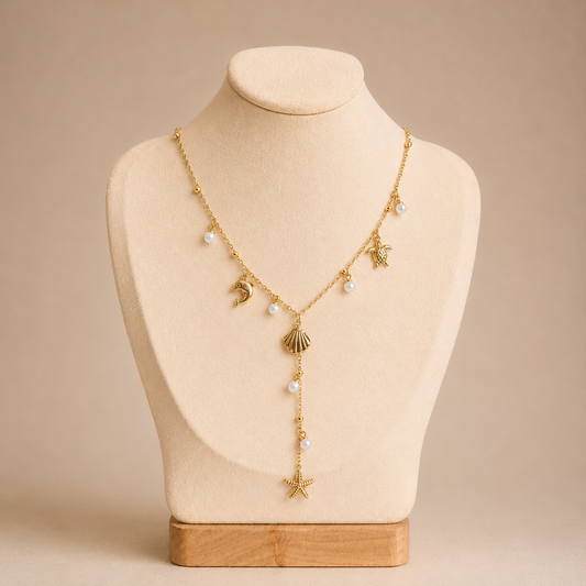 Pearl Seaside Lariat Necklace