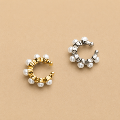 Gold Pearl Ear Cuff