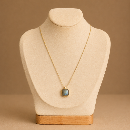Aurora Square Pendant Necklace