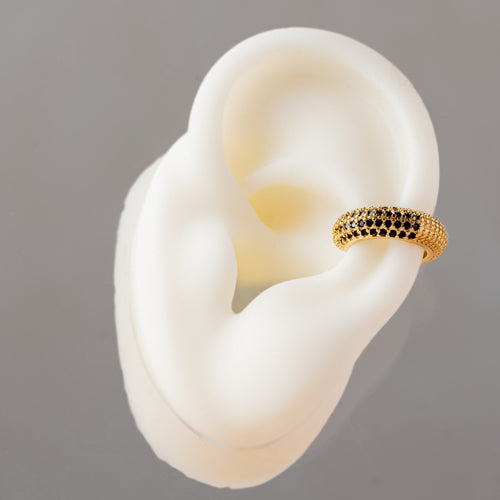 Black diamond studded Ear Cuff