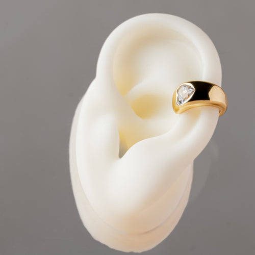 Heart Studded Ear Cuff