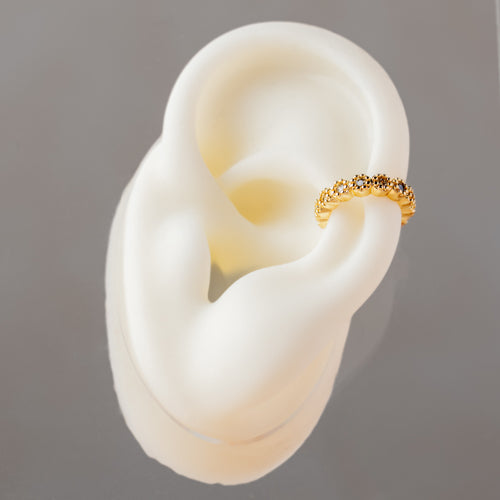 Minimal Stone Ear Cuff