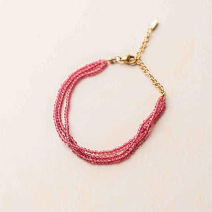 Rose Pink Multi-Strand Bracelet