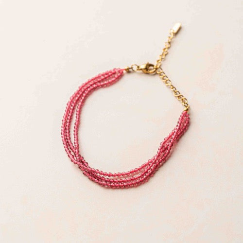 Rose Pink Multi-Strand Bracelet