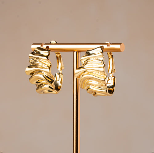 Melting Gold Statement Earrings