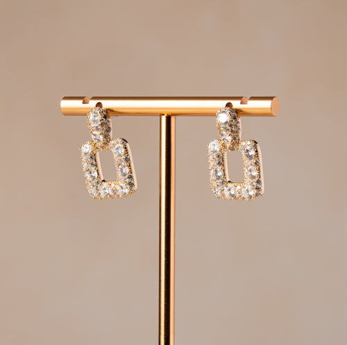 Sparkle Link Drop Earrings