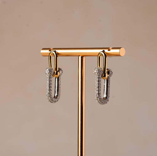 Spark Link Drop Earrings