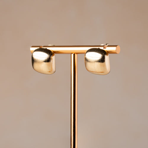 Molten Square Stud Earrings