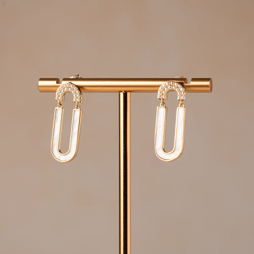 Crystal Link Drop Earrings