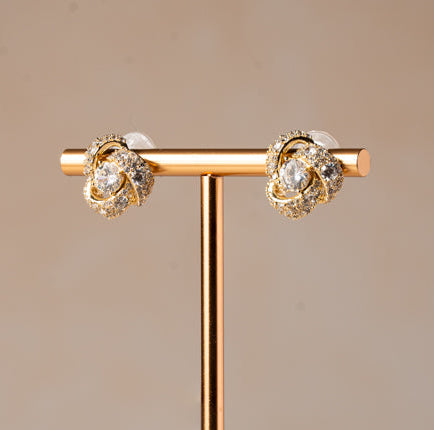 Crystal Bloom Stud Earrings