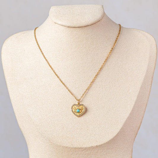 Blue Heart Necklace