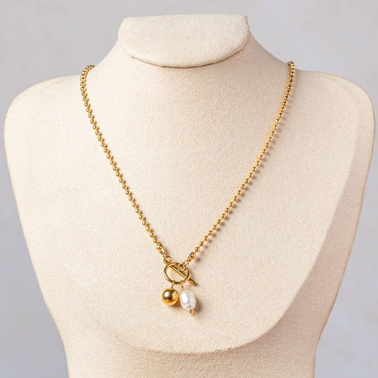 Pearl Duo Drop Necklace