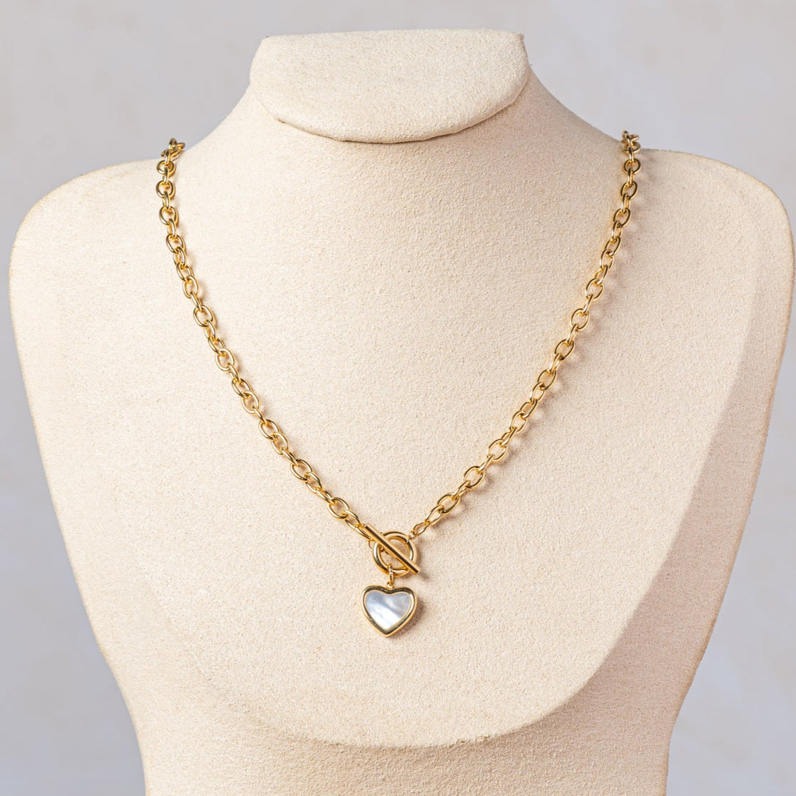 Chunky Heart Link Necklace