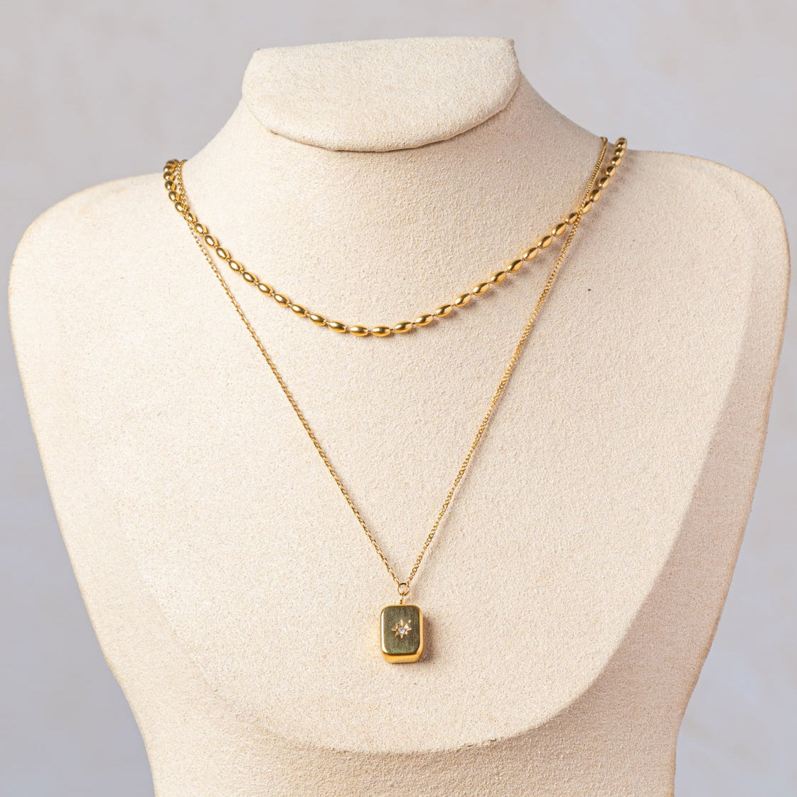 Vintage Twin Chain Necklace
