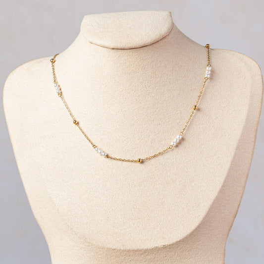 Beaded Pearl Necklace