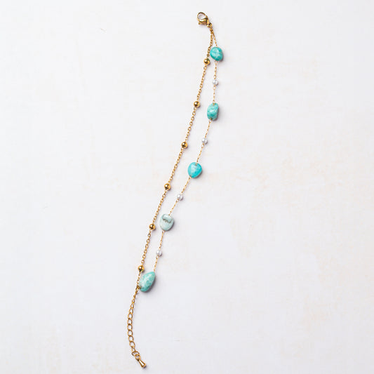 Ocean Charm Gemstone Bracelet