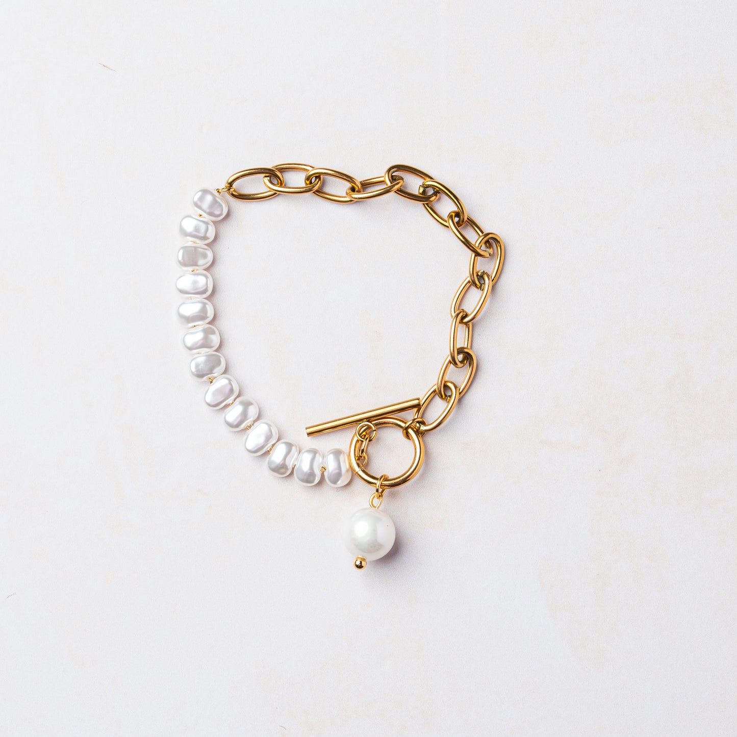 Luxe Pearl Chain Bracelet
