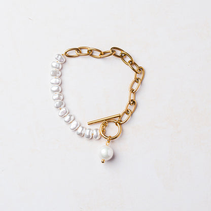 Luxe Pearl Chain Bracelet
