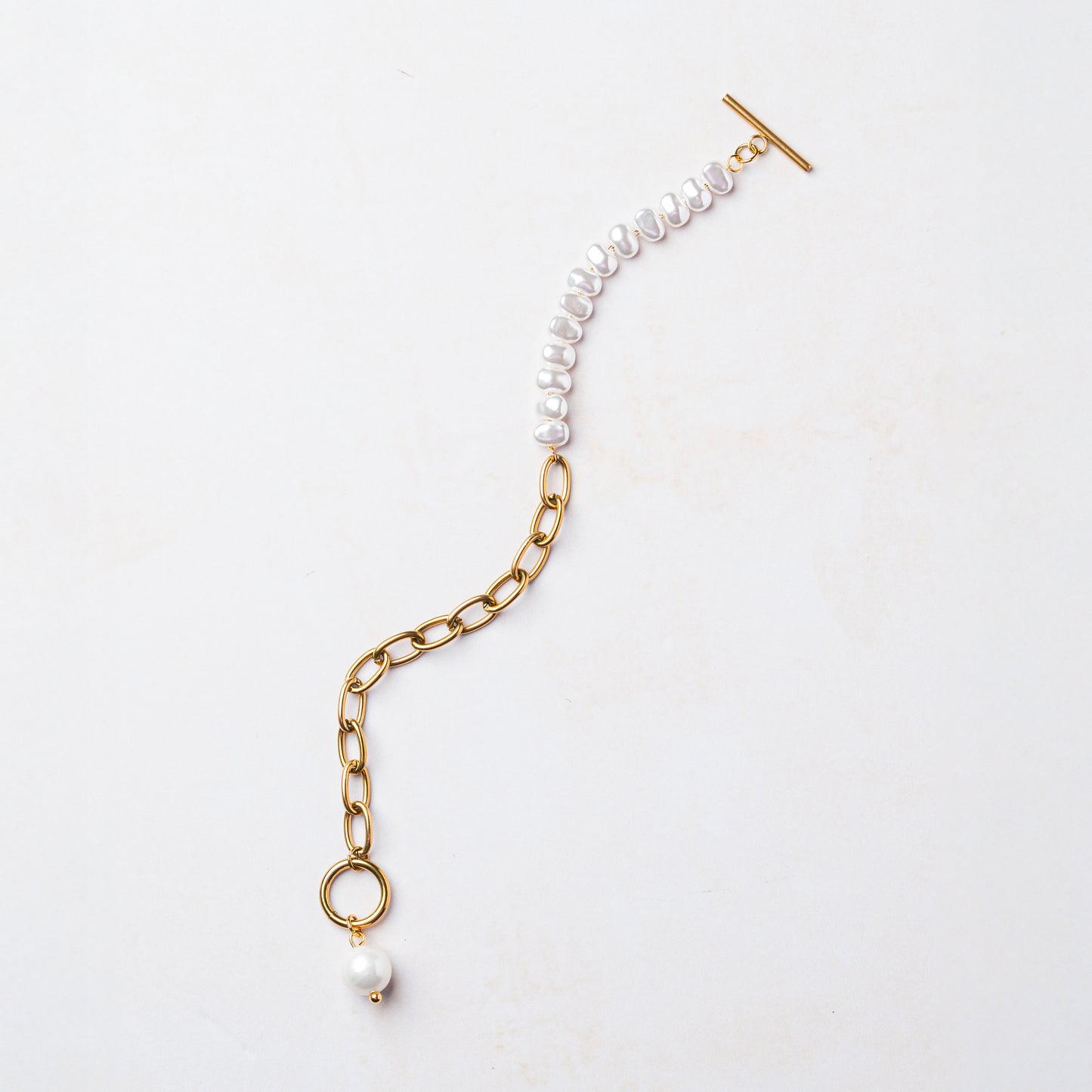 Luxe Pearl Chain Bracelet