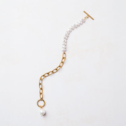Luxe Pearl Chain Bracelet