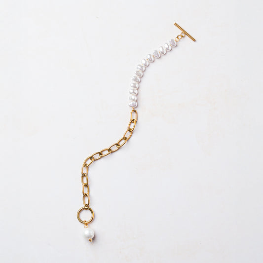Luxe Pearl Chain Bracelet
