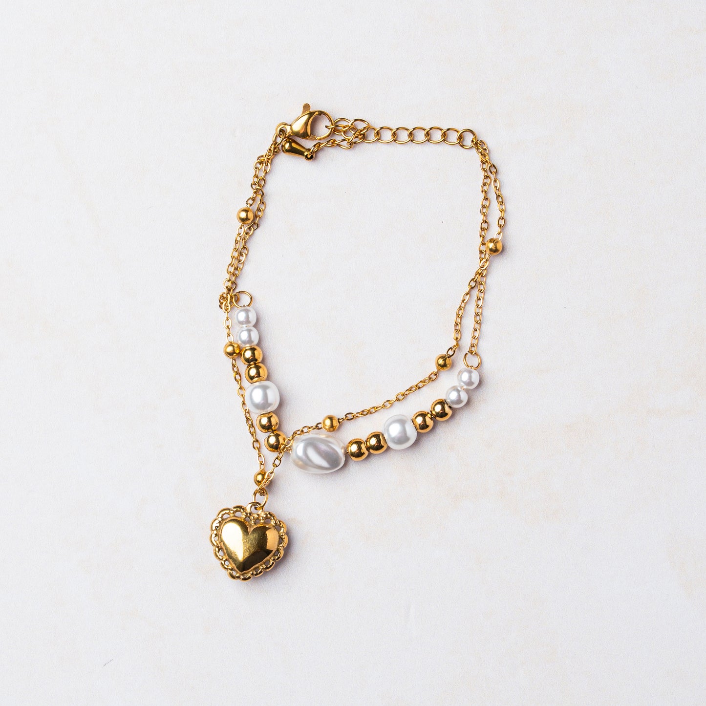 Heart of Gold Charm Bracelet